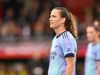 Laia Codina (5 Arsenal) looks on during the Barclays FA Women's Super League match between West Ham United and Arsenal at the Chigwell Const...