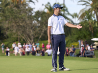 Jorge Campillo of Spain reacts on the 18th green during the play-off on day four of the Estrella Damm N.A. Andalucia Masters 2024 at Real Cl...