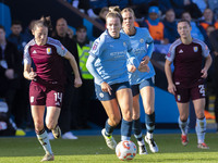 Lauren Hemp #11 of Manchester City W.F.C. participates in the Barclays FA Women's Super League match between Manchester City and Aston Villa...