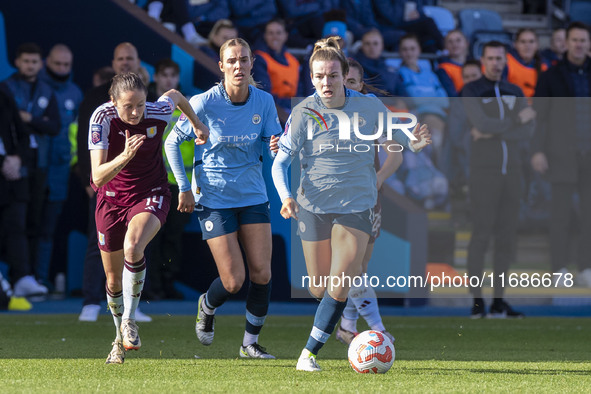 Lauren Hemp #11 of Manchester City W.F.C. participates in the Barclays FA Women's Super League match between Manchester City and Aston Villa...