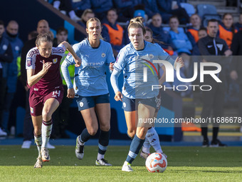 Lauren Hemp #11 of Manchester City W.F.C. participates in the Barclays FA Women's Super League match between Manchester City and Aston Villa...