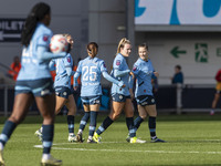 Lauren Hemp #11 of Manchester City W.F.C. celebrates her goal during the Barclays FA Women's Super League match between Manchester City and...