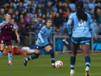 Yui Hasegawa #25 of Manchester City W.F.C. is in action during the Barclays FA Women's Super League match between Manchester City and Aston...