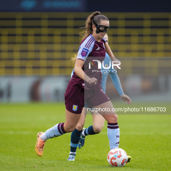 Anna Patten #4 of Aston Villa W.F.C. participates in the Barclays FA Women's Super League match between Manchester City and Aston Villa at t...