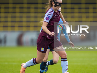 Anna Patten #4 of Aston Villa W.F.C. participates in the Barclays FA Women's Super League match between Manchester City and Aston Villa at t...