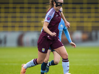 Anna Patten #4 of Aston Villa W.F.C. participates in the Barclays FA Women's Super League match between Manchester City and Aston Villa at t...