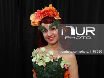 Cosplayer Dominique from Florida dresses as Poison Ivy for New York Comic Con at the Javits Center in New York City, on October 19, 2024. (