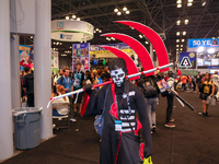 A cosplayer poses for a photo in the photo cruise showroom at New York Comic Con 2024 at the Jacob Javits Center in New York City, United St...