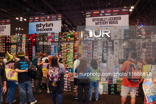 People attend the New York Comic Con 2024 at the Jacob Javits Center in New York City, United States, on October 19, 2024. New York Comic Co...