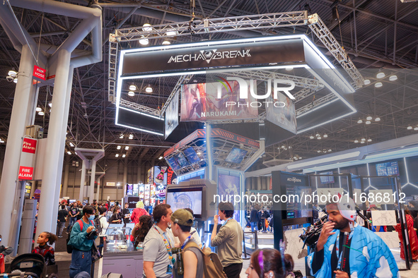 People attend the New York Comic Con 2024 at the Jacob Javits Center in New York City, United States, on October 19, 2024. New York Comic Co...