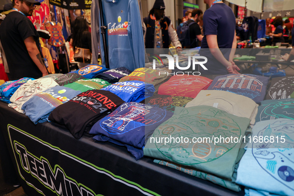 People attend the New York Comic Con 2024 at the Jacob Javits Center in New York City, United States, on October 19, 2024. New York Comic Co...