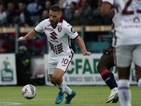 Nikola Vlasic of Torino FC participates in the Serie A TIM match between Cagliari Calcio and Torino FC in Italy on October 20, 2024 (