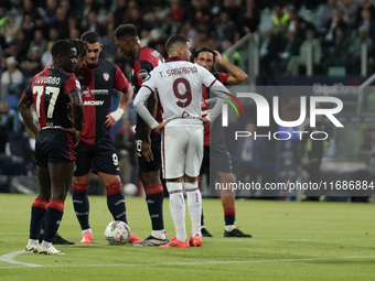 Nicolas Viola (#10 Cagliari Calcio) participates in the Serie A TIM match between Cagliari Calcio and Torino FC in Italy on October 20, 2024...