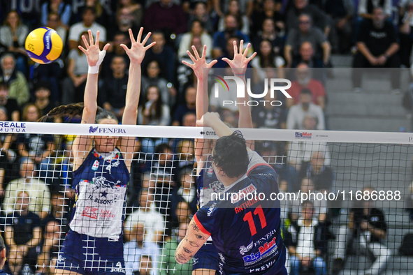 Martha Anthouli of Chieri '76 is in action during the Italian women's Serie A1 Tigota Volleyball match between Reale Mutua Fenera Chieri '76...