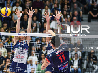 Martha Anthouli of Chieri '76 is in action during the Italian women's Serie A1 Tigota Volleyball match between Reale Mutua Fenera Chieri '76...