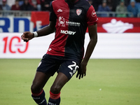 Antoine Makoumbou (#29 Cagliari Calcio) participates in the Serie A TIM match between Cagliari Calcio and Torino FC in Italy on October 20,...