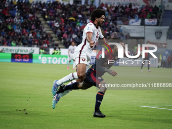 Nicolas Viola (#10 Cagliari Calcio) participates in the Serie A TIM match between Cagliari Calcio and Torino FC in Italy on October 20, 2024...