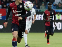 Nadir Zortea (#19 Cagliari Calcio) participates in the Serie A TIM match between Cagliari Calcio and Torino FC in Italy on October 20, 2024...