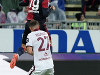 Nadir Zortea (#19 Cagliari Calcio) participates in the Serie A TIM match between Cagliari Calcio and Torino FC in Italy on October 20, 2024...