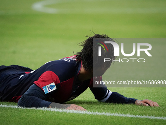 Nicolas Viola (#10 Cagliari Calcio) participates in the Serie A TIM match between Cagliari Calcio and Torino FC in Italy on October 20, 2024...