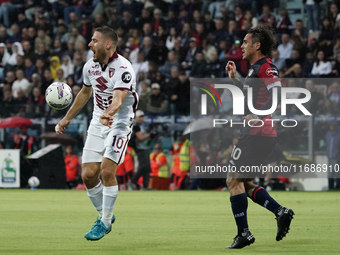 Nikola Vlasic of Torino FC participates in the Serie A TIM match between Cagliari Calcio and Torino FC in Italy on October 20, 2024 (