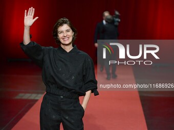 Irene Jacob at the closing night of the Lyon Light Festival in Lyon, France, on October 20, 2024. (