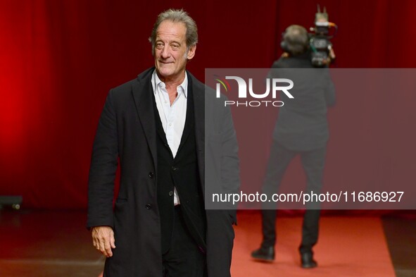 Vincent Lindon attends the closing night of the Lyon Light Festival in Lyon, France, on October 20, 2024. 