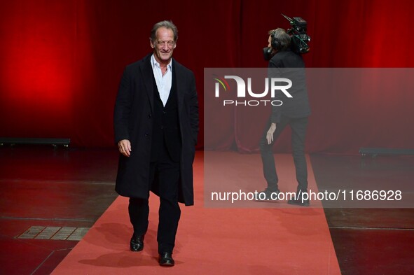 Vincent Lindon at the closing night of the Lyon Light Festival in Lyon, France, on October 20, 2024. 