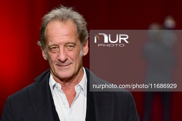 Vincent Lindon at the closing night of the Lyon Light Festival in Lyon, France, on October 20, 2024. 