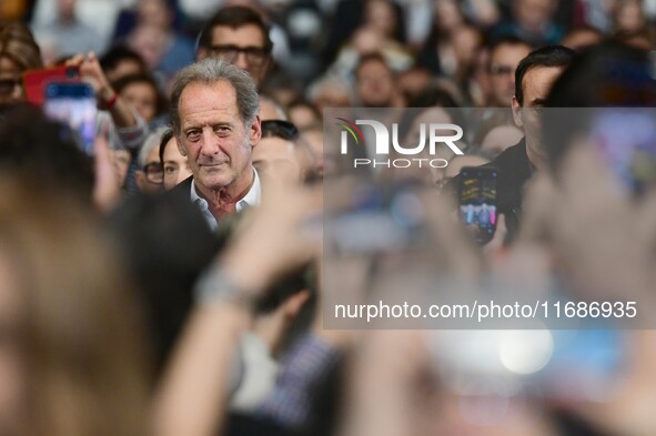 Vincent Lindon attends the closing night of the Lyon Light Festival in Lyon, France, on October 20, 2024. 