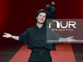 Irene Jacob at the closing night of the Lyon Light Festival in Lyon, France, on October 20, 2024. (