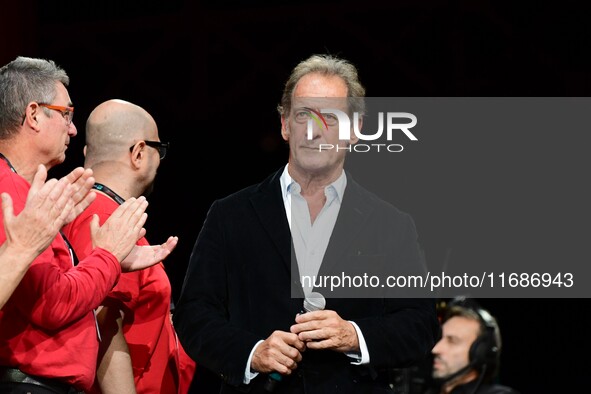 Vincent Lindon attends the closing night of the Lyon Light Festival in Lyon, France, on October 20, 2024. 