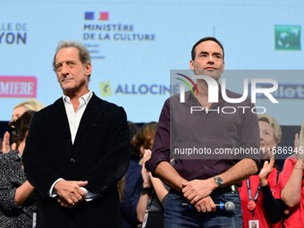 The first public tribute for the actor Alain Delon takes place in the presence of his son Anthony Delon at the closing night of the Lyon Lig...