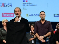 The first public tribute for the actor Alain Delon takes place in the presence of his son Anthony Delon at the closing night of the Lyon Lig...