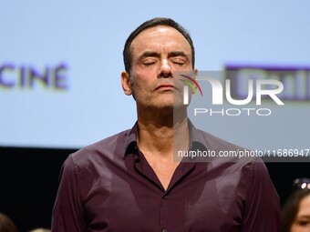 The first public tribute for the actor Alain Delon takes place in the presence of his son Anthony Delon at the closing night of the Lyon Lig...