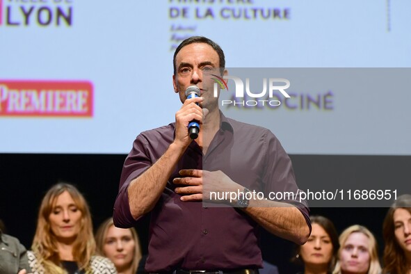 The first public tribute for the actor Alain Delon takes place in the presence of his son Anthony Delon at the closing night of the Lyon Lig...