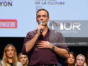 The first public tribute for the actor Alain Delon takes place in the presence of his son Anthony Delon at the closing night of the Lyon Lig...