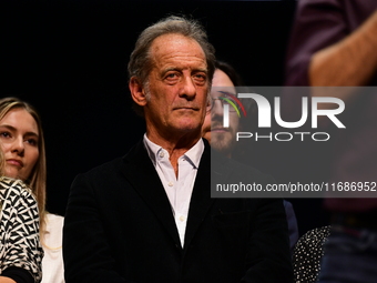 Vincent Lindon attends the closing night of the Lyon Light Festival in Lyon, France, on October 20, 2024. (