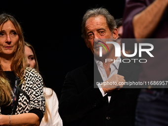 Vincent Lindon attends the closing night of the Lyon Light Festival in Lyon, France, on October 20, 2024. (