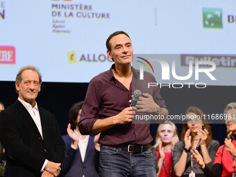 The first public tribute for the actor Alain Delon takes place in the presence of his son Anthony Delon at the closing night of the Lyon Lig...