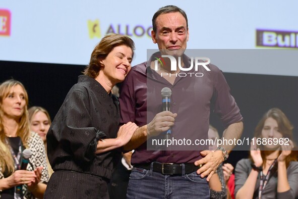 The first public tribute for the actor Alain Delon and Irene Jacob takes place in the presence of his son Anthony Delon at the closing night...