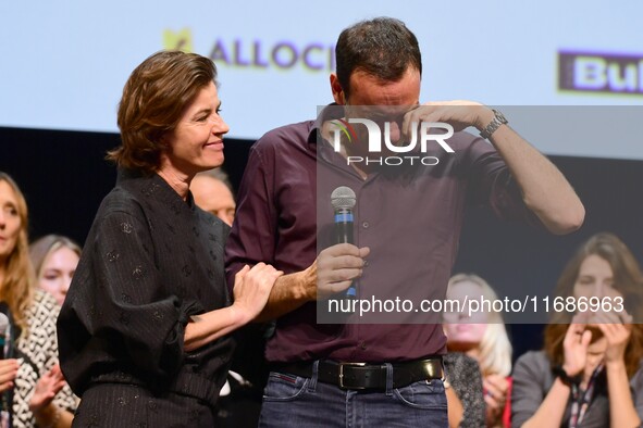 The first public tribute for the actor Alain Delon and Irene Jacob takes place in the presence of his son Anthony Delon at the closing night...