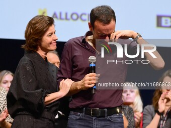 The first public tribute for the actor Alain Delon and Irene Jacob takes place in the presence of his son Anthony Delon at the closing night...