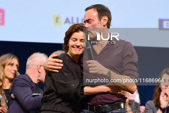 The first public tribute for the actor Alain Delon and Irene Jacob takes place in the presence of his son Anthony Delon at the closing night...