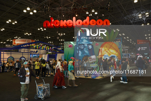 People check out the New York Comic Con 2024 at the Jacob Javits Center in New York City, United States, on October 20, 2024. New York Comic...