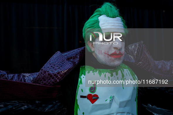 Cosplayer Ariel from New York City portrays The Joker for New York Comic Con at the Javits Center in New York City, on October 20, 2024. 