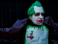 Cosplayer Ariel from New York City portrays The Joker for New York Comic Con at the Javits Center in New York City, on October 20, 2024. (