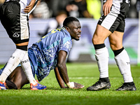 AFC Ajax Amsterdam forward Brian Brobbey plays during the match between Heracles Almelo and Ajax at the Asito Stadium for the Dutch Eredivis...