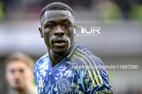 AFC Ajax Amsterdam forward Brian Brobbey plays during the match between Heracles Almelo and Ajax at the Asito Stadium for the Dutch Eredivis...