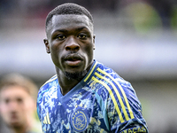 AFC Ajax Amsterdam forward Brian Brobbey plays during the match between Heracles Almelo and Ajax at the Asito Stadium for the Dutch Eredivis...